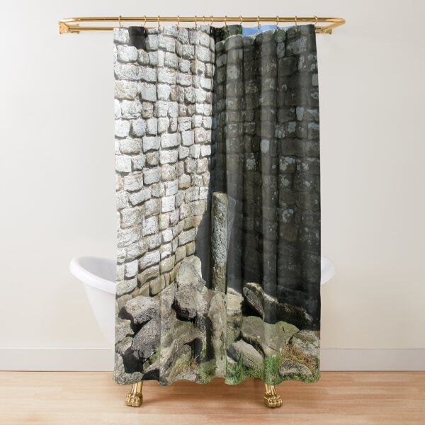 Merch #104 -- Two-Tone Walls (Hadrian's Wall) Shower Curtain