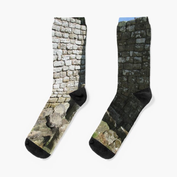 Merch #104 -- Two-Tone Walls (Hadrian's Wall) Socks