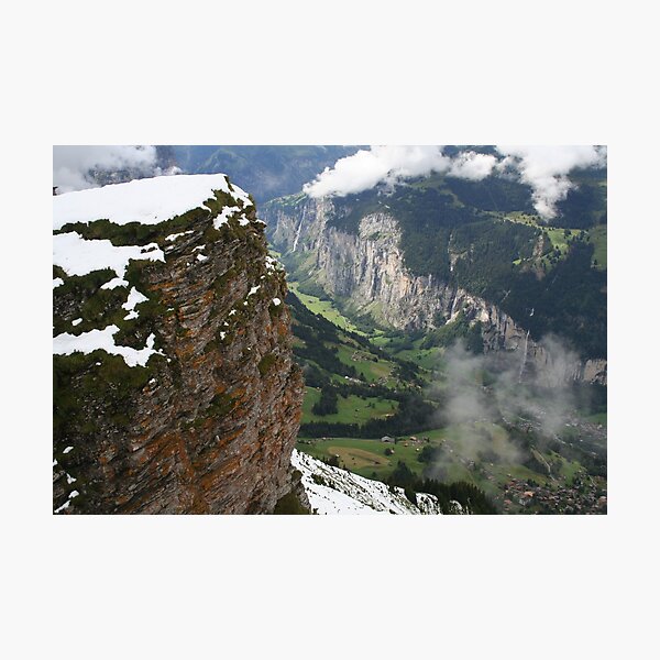 Item preview, Wengen with Lauterbrunnen valley below designed and sold by mjdennison.