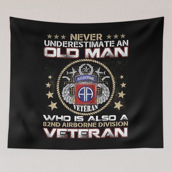 Item preview, Mens Never Underestimate An Old Man Who Is Also An 82nd Airborne designed and sold by BruceFaulkner.