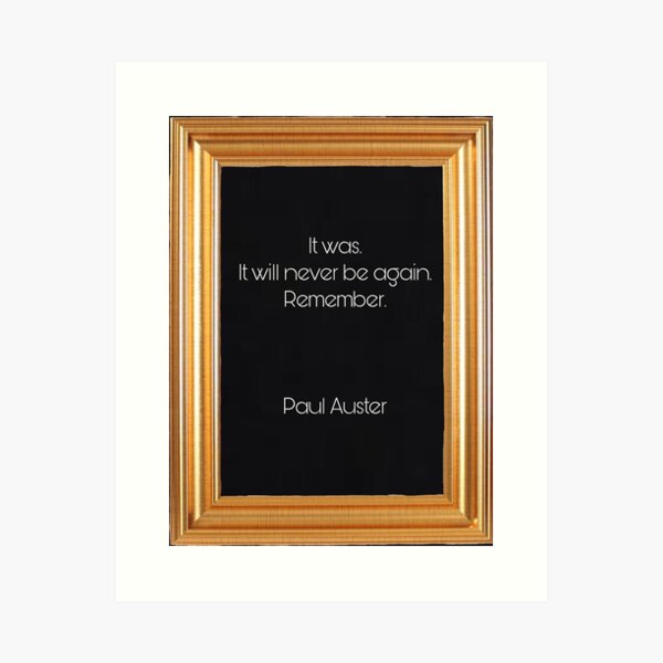 4 3 2 1 - Paul Auster quote Poster by annaspoljar