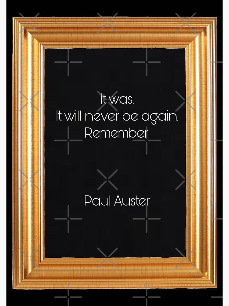 4 3 2 1 - Paul Auster quote Poster by annaspoljar