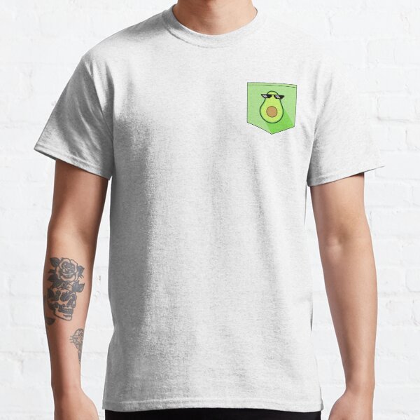 Aguacate gangster con gafas de bolsillo Camiseta clásica