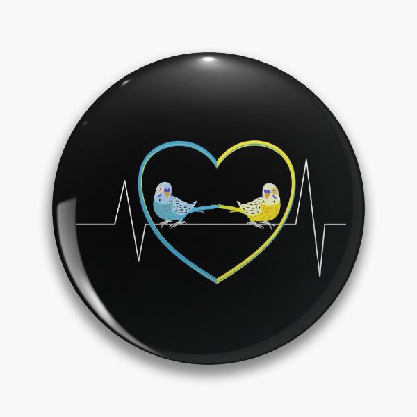Item preview, Heart line with two budgies and heart. designed and sold by Bodino.