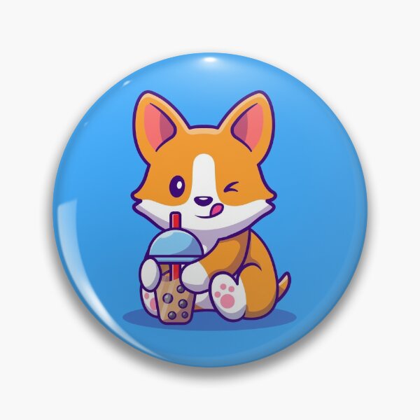 Item preview, Cute little corgi drinking coffee designed and sold by PhelipeCasanova.