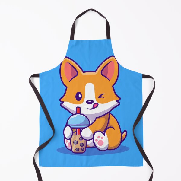 Item preview, Cute little corgi drinking coffee designed and sold by PhelipeCasanova.