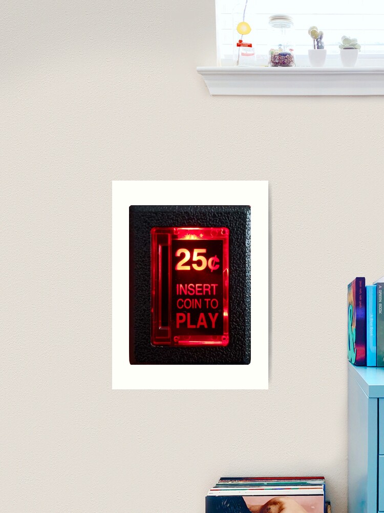 Arcade Coin Slot Art Print for Sale by phandiltees