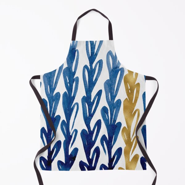 Item preview, Linear Leaves | Blue and Gold designed and sold by RebeccaFlaherty.