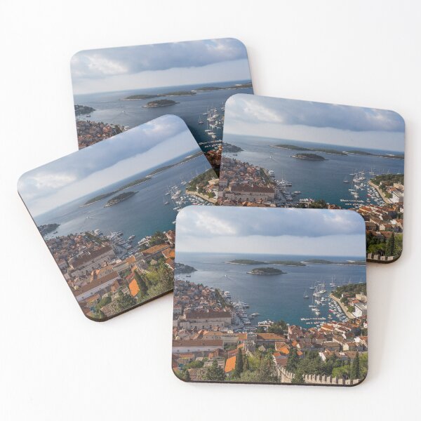 Item preview, Fortified wall from Hvar castle heading down to the old town designed and sold by wellsie82.
