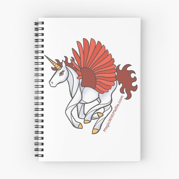Item preview, Fire Unicorn Pegasus - Unicorns of the Elements Illustration series designed and sold by Melanie Test.