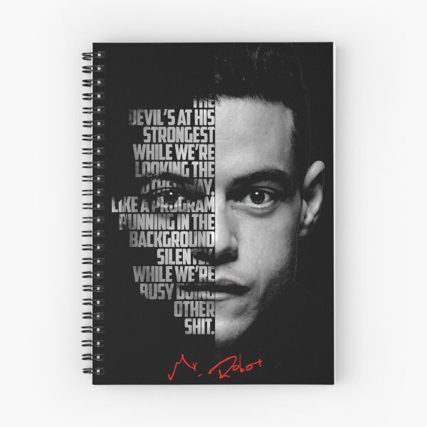 Item preview, Black and white Mr Robot Elliot Alderson quote. designed and sold by Enea Kelo.