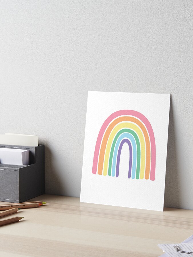 Pastel Rainbow Plaid | Art Board Print
