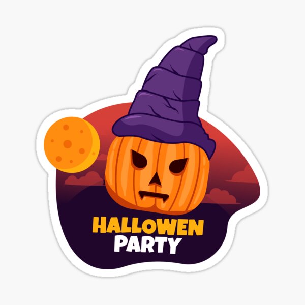 Hallowen Party Sticker