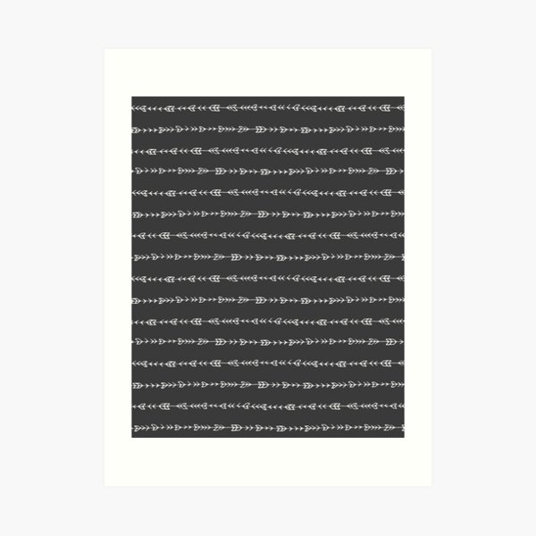 Tribal Arrows. Hand Drawn Pattern 10 Art Print
