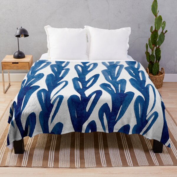 Item preview, Linear Leaves | Blue designed and sold by RebeccaFlaherty.