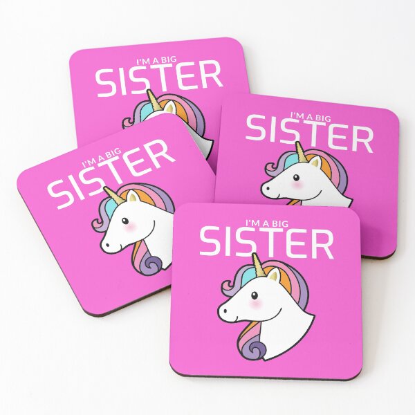 Item preview, I'm a Big Sister, Gift for New Sister, New Baby Gift, Cute Sister Unicorn designed and sold by sableandshadow.
