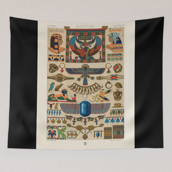 Item preview, Antique Egypt Gods Symbols and Hieroglyphs Pattern designed and sold by conceptDVS.