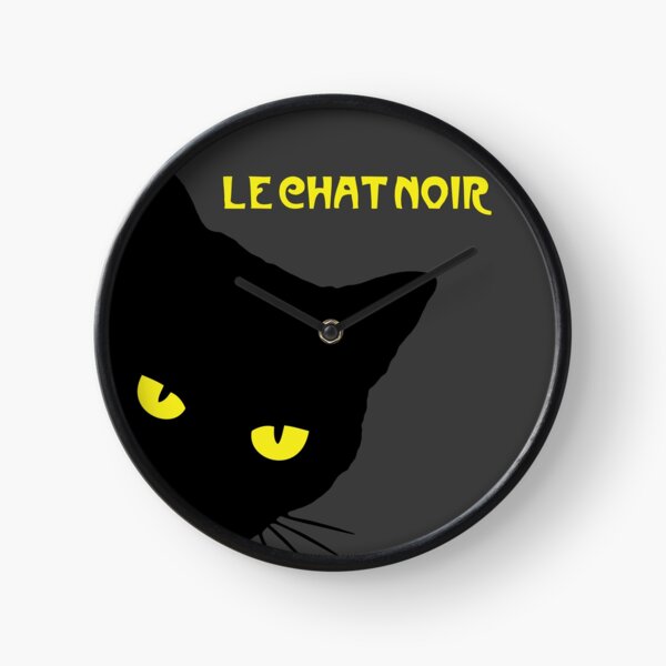 Horloges Sur Le Theme Le Chat Noir Redbubble