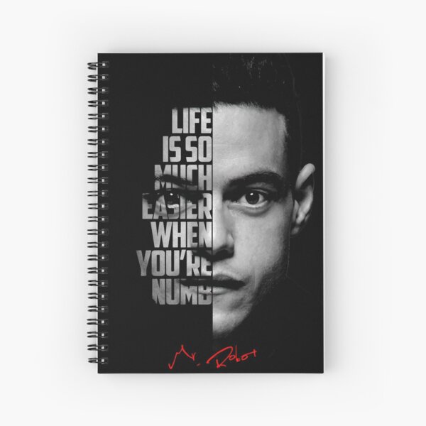 Item preview, Black and white Mr Robot Elliot Alderson quote. designed and sold by Enea Kelo.
