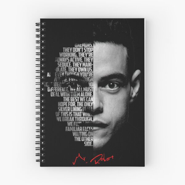 Item preview, Black and white Mr Robot Elliot Alderson quote. designed and sold by Enea Kelo.