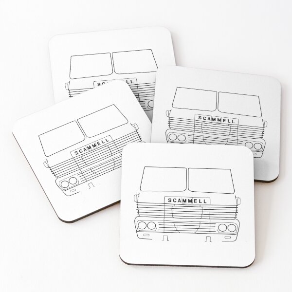Item preview, Classic 1970s Scammell Routeman lorry black outline graphic designed and sold by soitwouldseem.