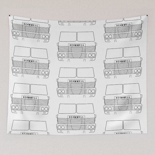 Item preview, Classic 1970s Scammell Routeman lorry black outline graphic designed and sold by soitwouldseem.