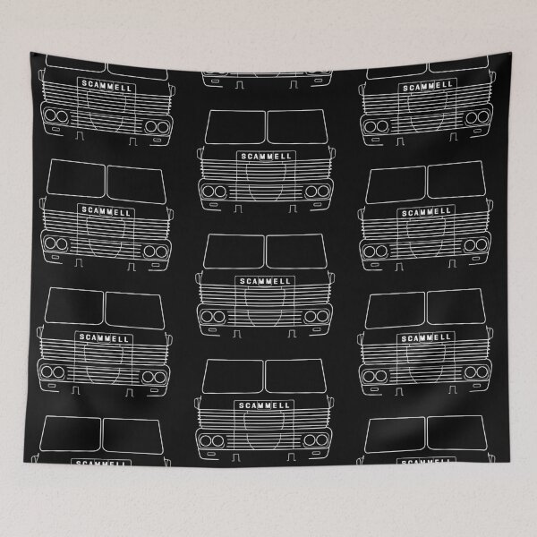 Item preview, Classic 1970s Scammell Routeman lorry white outline graphic designed and sold by soitwouldseem.