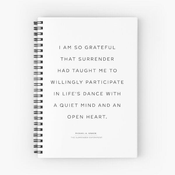 Aperçu de l'œuvre Citation de The Surrender Experiment par Michael A. Singer créée et vendue par The Art of the  Pause.