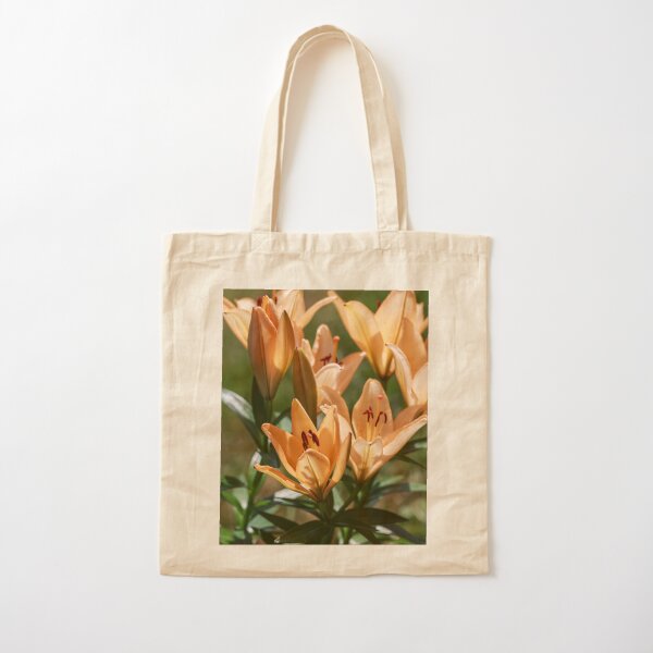 Orange Lillies in bloom Cotton Tote Bag