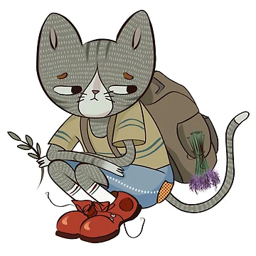Artwork thumbnail, Backpack cat by Rooevergreen