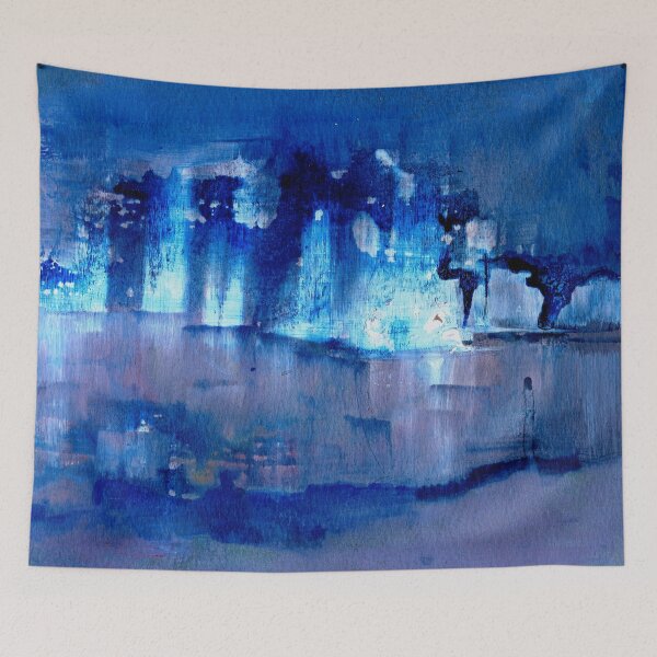 Aperçu de l'œuvre 441x415 lumière bleue créée et vendue par agnès trachet.