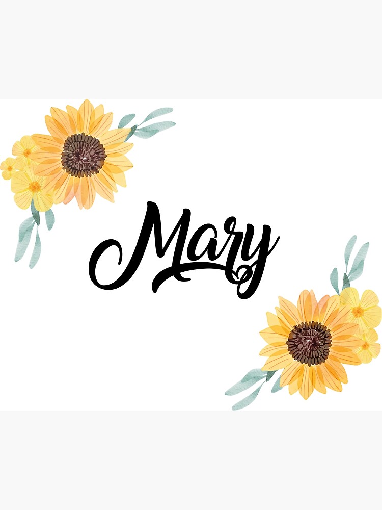 Tarjetas de felicitación «Mary - Nombre con girasol» de Paraguasnaranja |  Redbubble