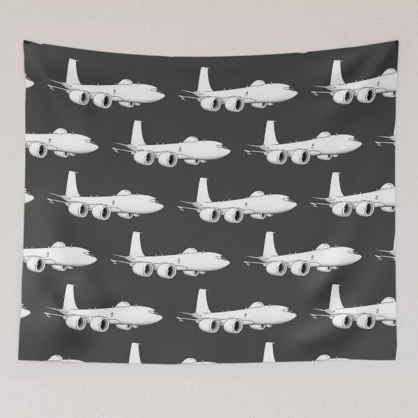 Item preview, E-6 Mercury TACAMO Military Jet Aircraft Cartoon Illustration designed and sold by hobrath.