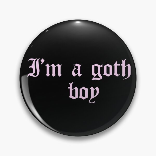 Item preview, I'm a goth boy pale pink Gothic lettering  designed and sold by breaker160.