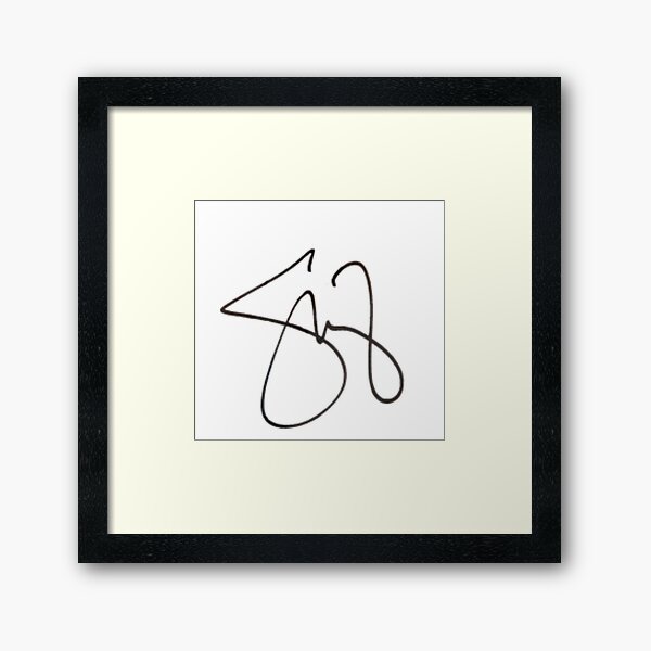 selena gomez signature overlay Framed Art Print