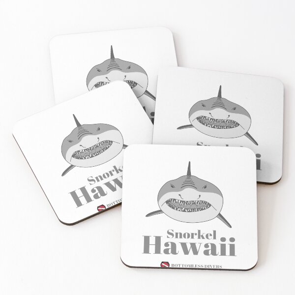 Item preview, Snorkel Hawaii Shark Face with Grey Font designed and sold by BottomlessDiver.
