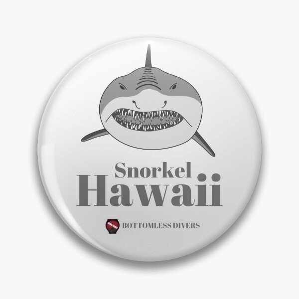Item preview, Snorkel Hawaii Shark Face with Grey Font designed and sold by BottomlessDiver.