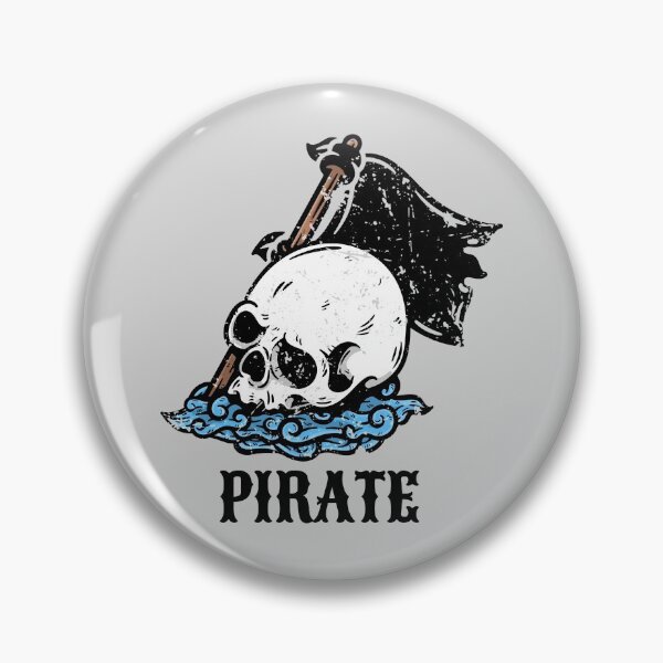Item preview, Vintage Pirate Skull Sea and Flag designed and sold by TamGustam.