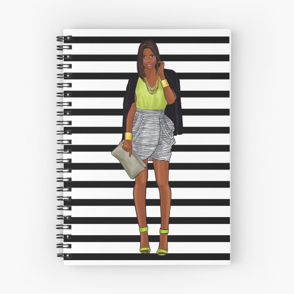 Item preview, Cuaderno de espiral Raya de moda con estilo afroamericano designed and sold by lmcgee1908.