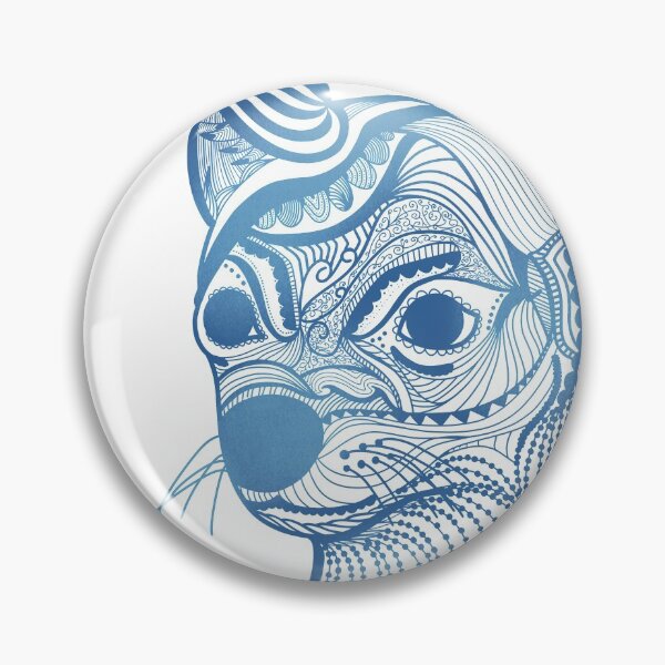 Artikelvorschau, Blaues Chihuahua abstraktes Mandala-Design entworfen und verkauft von mavagraphics.