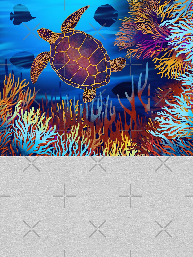 Sea Turtle On A Coral Reef by awanderingsoul
