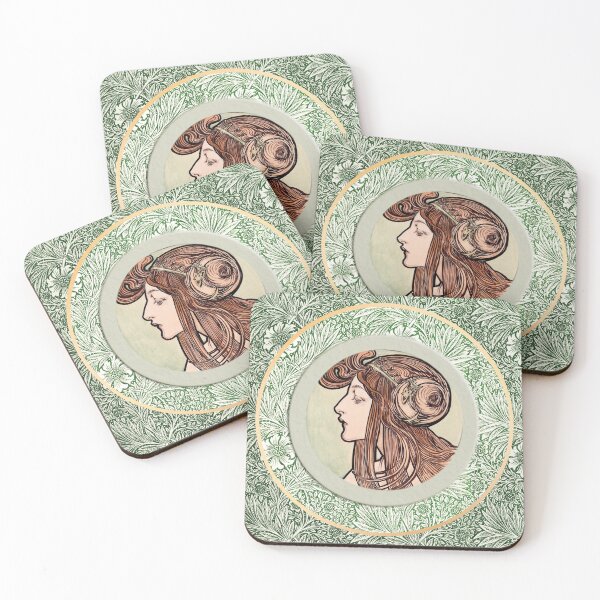 Item preview, Beautiful Young Woman by Alphonse Mucha (2)  designed and sold by Ilaurentina.