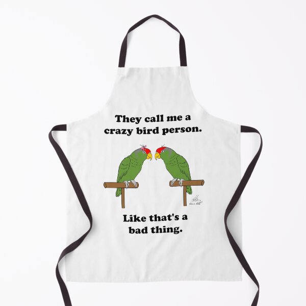 Item preview, Crazy Bird Person with Red-crowned Amazons. designed and sold by Laughing Parrot Studio.