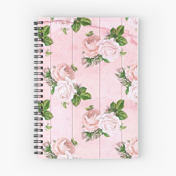 Item preview, Pink and Green Floral Spiral Notebook designed and sold by lmcgee1908.