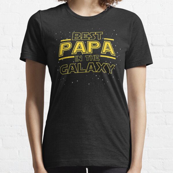 Mens Best Papa In The Galaxy, Funny Papa Gift Essential T-Shirt