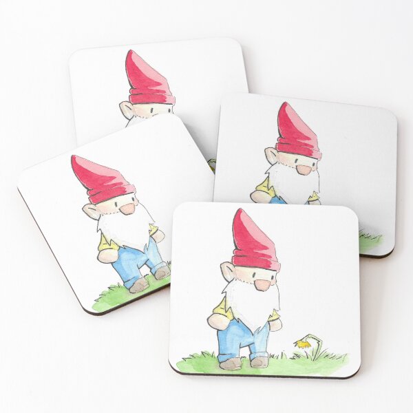 Item preview, Sad Gnome and Flower designed and sold by TheInkAlchemyst.