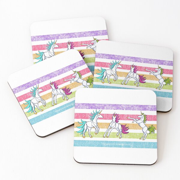 Item preview, Rainbow Unicorn Trio v2 — Dancing Uniquorns Illustration series designed and sold by Melanie Test.