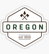 Oregon Axe Badge Sticker