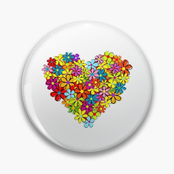 Item preview, Multicolored Floral Heart Merchandise designed and sold by cindyfordyce.
