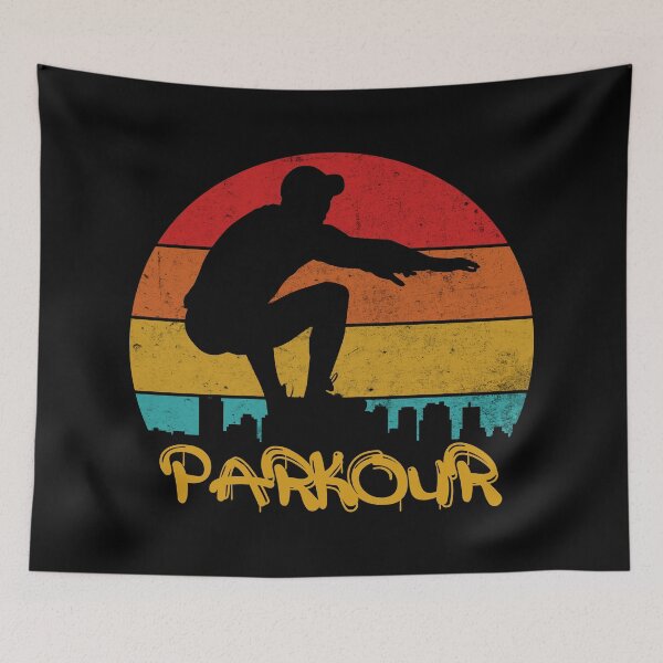 Item preview, Parkour Free Running Skyline Vintage Urban designed and sold by playloud.